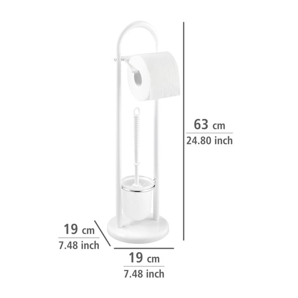 Бяла четка за тоалетна с държач за тоалетна хартия Siena - Wenko-image-1