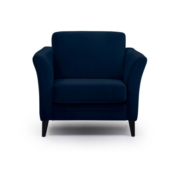 Тъмносиньо кадифено кресло Eden – Scandic-image-2