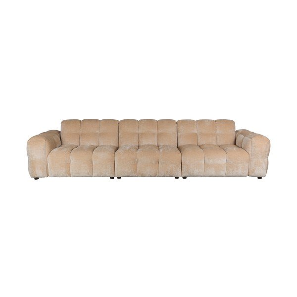 Бежов кадифен модулен диван 364 cm Hackman – Dutchbone