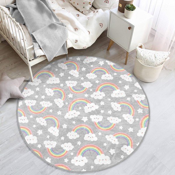 Сив детски килим ø 120 cm Comfort - Mila Home-image-3