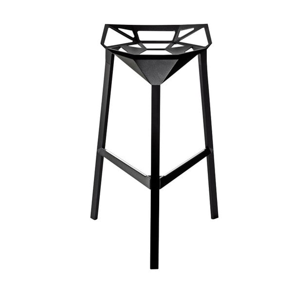 Черен бар стол , височина 84 cm One - Magis