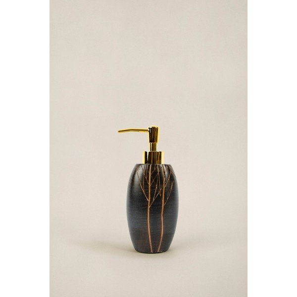 Тъмнокафяв полирезинов дозатор за сапун 200 ml Lioni - Mioli Decor-image-1