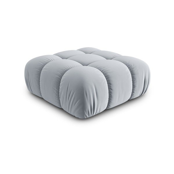 Светлосиня кадифена табуретка Bellis - Micadoni Home-image-3