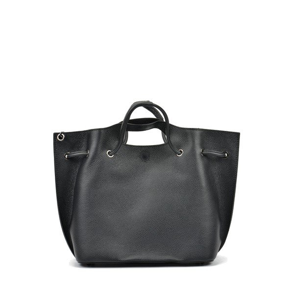 Черна кожена чанта Angela - Mangotti Bags-image-3