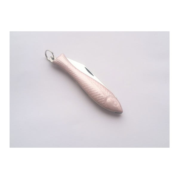 Светлорозов чешки нож за риба с пръстен по дизайн на Alexandra Dětinska - Alexandra Dětinská