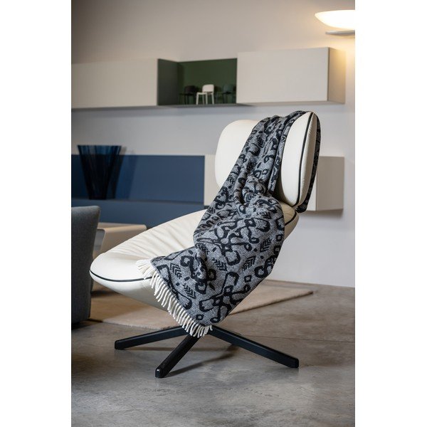 Черно одеяло със съдържание на памук , 140 x 180 cm Mykonos - Euromant-image-1