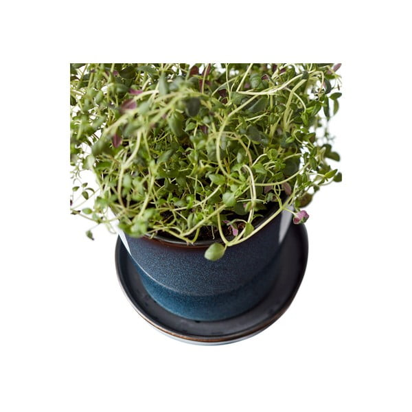 Глинено покритие за кашпа ø 10 cm Gastro Dark Blue/Black – Bitz-image-2