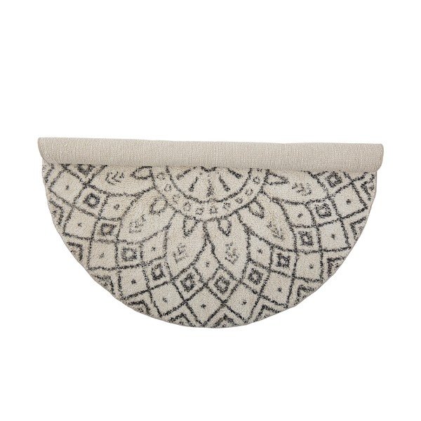 Черно-бял памучен кръгъл килим ø 120 cm Acton – Bloomingville-image-3