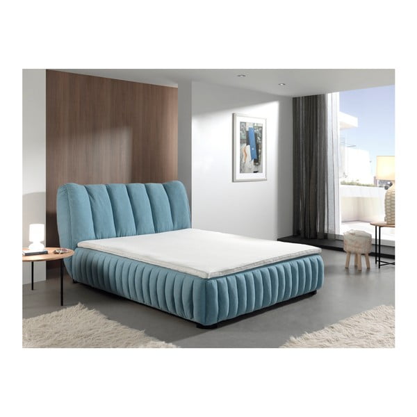 Modrá dvoulůžková postel Sinkro Michelle, 160 x 200 cm