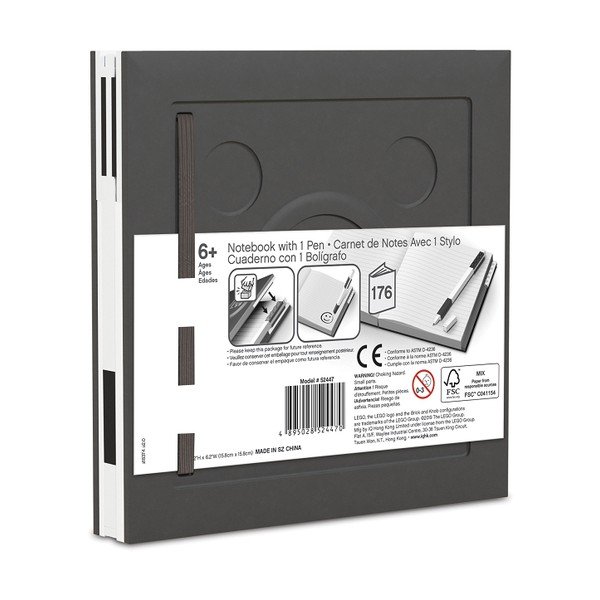 Черна квадратна тетрадка с гел писалка , 15,9 x 15,9 cm - LEGO®-image-2