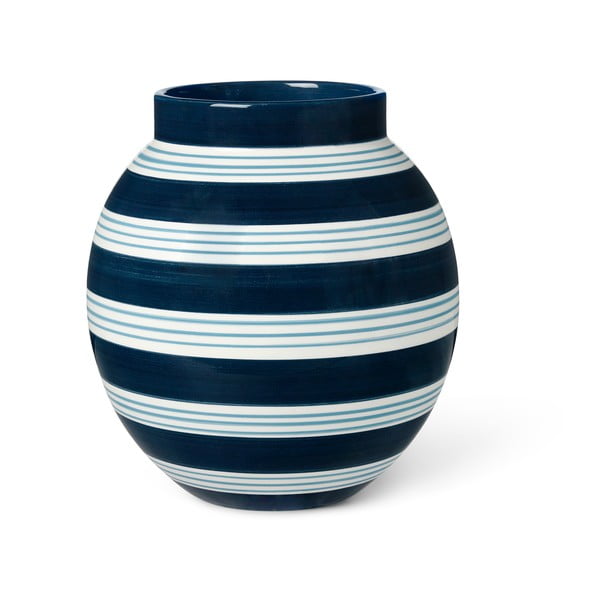 Тъмносиньо-бяла керамична ваза Nuovo, височина 20,5 cm Omaggio - Kähler Design