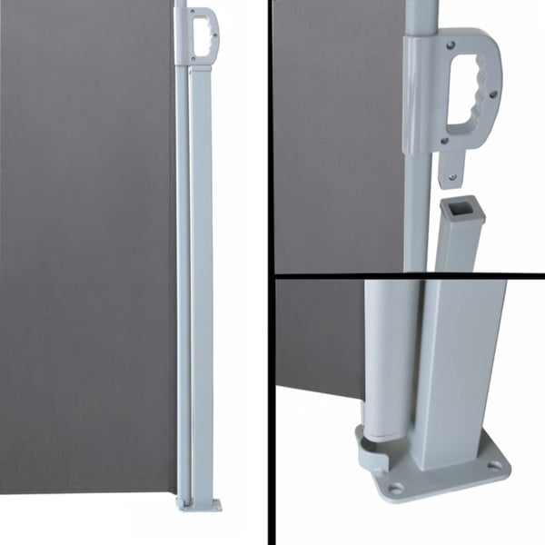 Сив метален параван за балкон 300x160 cm - Garden Pleasure-image-3