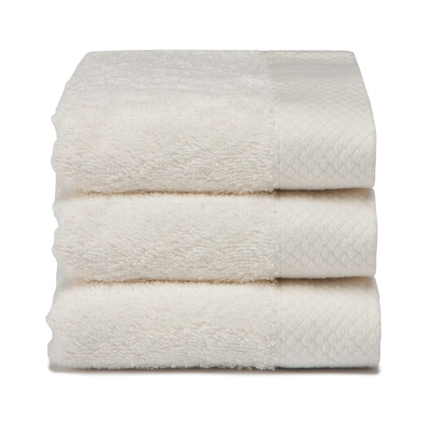 Set 3 ručníků Pure Cream, 30x50 cm