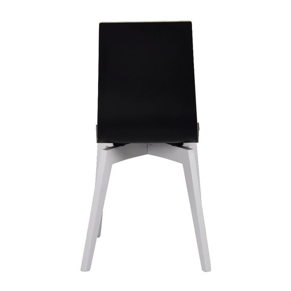 Черен трапезен стол с бели крака Grace - Rowico-image-1