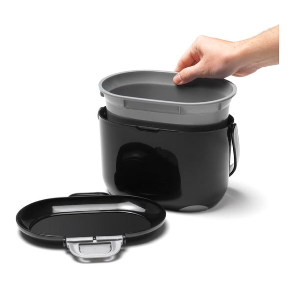 Черен контейнер за компостируеми отпадъци 2,5 л - Addis-image-3