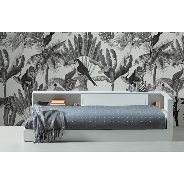 Бяло единично легло от борова дървесина, 90 x 200 cm Connect - WOOOD-image-1