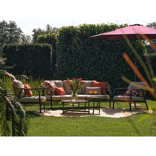 Бежов алуминиев градински комплект за отдих за 5 Nice – Hartman-image-1