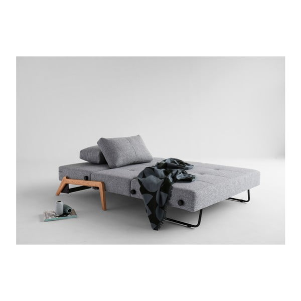 Сив разтегателен диван Wood Twist Granite, 96 x 147 cm Cubed - Innovation-image-4