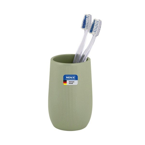 Зелена керамична чаша за четки за зъби Fablo – Wenko-image-2