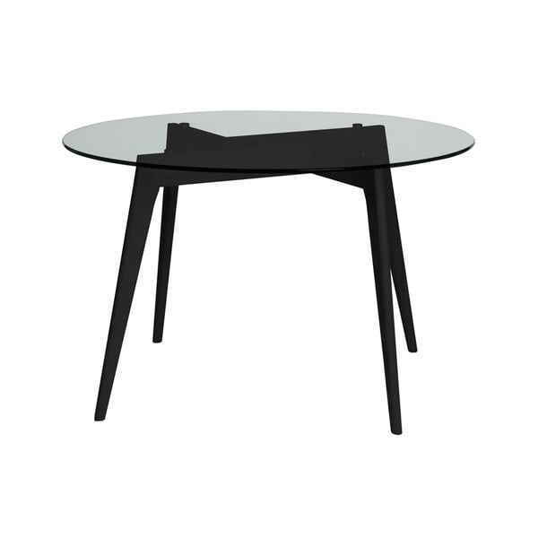 Кръгла маса за хранене с черни крака Janis, ⌀ 120 cm - Marckeric