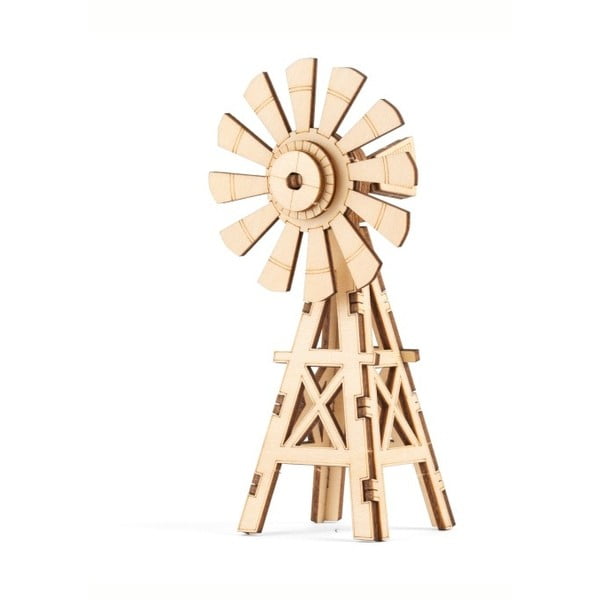3D дървен пъзел с мотив на вятърна мелница - Kikkerland