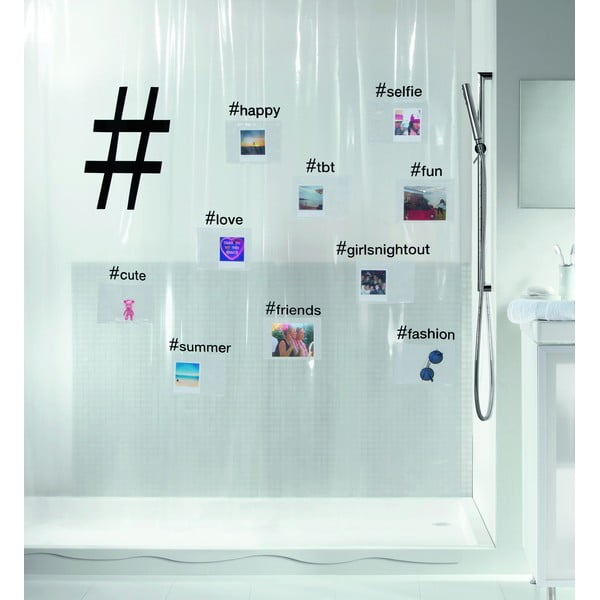 Завеса за душ 180x200 cm Hashtag – Spirella
