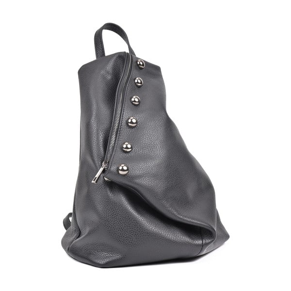 Черна кожена раница Mell - Luisa Vannini-image-2