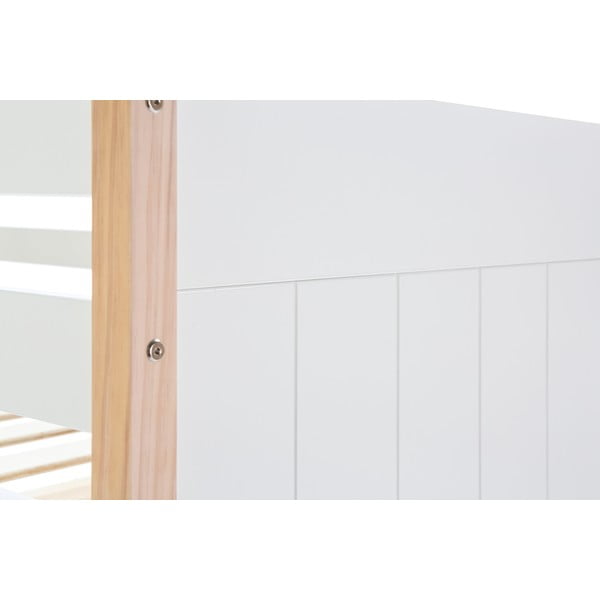 Бяло детско двуетажно легло с крака от борова дървесина , 90 x 190 cm Kiara - Marckeric-image-1