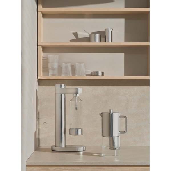 Машина за газирани напитки от неръждаема стомана в сребрист цвят Brus – Stelton-image-1