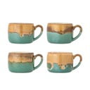 Зелени/кафяви глинени чаши в комплект от 4 бр. 400 ml Sheen – Bloomingville