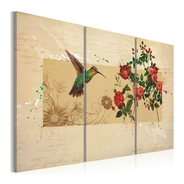 Vícedílný obraz na plátně Bimago Hummingbird, 80 x 120 cm