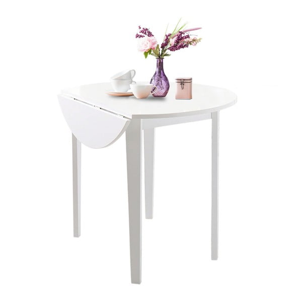Бяла сгъваема маса за хранене Quer, ⌀ 92 cm Trento - Støraa