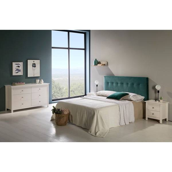 Бял нисък скрин от масивен бор 130x80 cm Berna – Marckeric-image-1