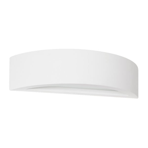 Бяла стенна лампа от гипс Semicirle - SULION