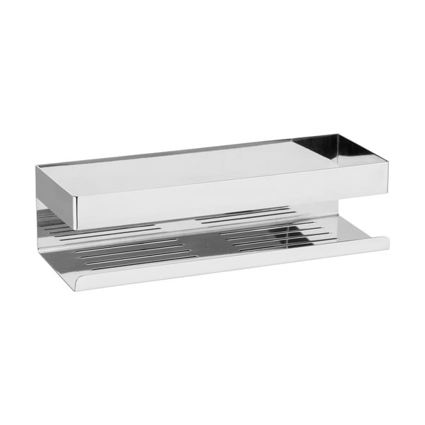 Самозалепващ рафт за баня от неръждаема стомана в лъскаво сребристо Genova – Wenko-image-1