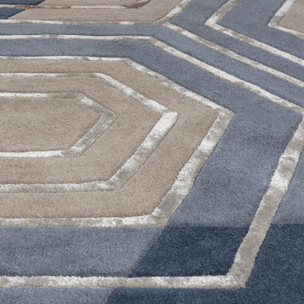 Син вълнен килим , 160 x 230 cm Harlow - Flair Rugs-image-2