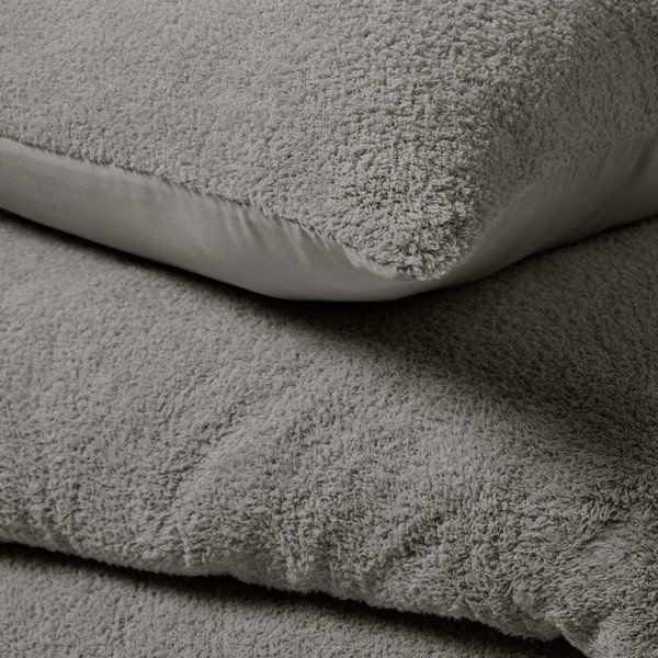 Антрацитно двойно удължено спално бельо от микроплюш 240x220 cm Helena – douceur d'intérieur-image-2