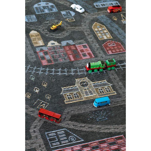 Черен двустранен детски килим, 160 x 230 cm Ülejõe - Narma-image-4