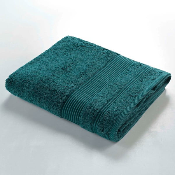 Тъмнозелена памучна хавлиена кърпа от тери 90x150 cm Tendresse – douceur d'intérieur