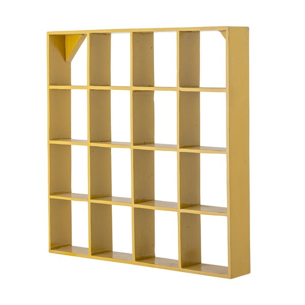 Жълт на няколко нива стенен рафт от рециклирано дърво 10 cm Bekka – Bloomingville-image-2