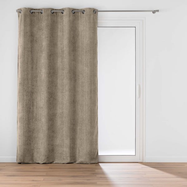 Светлокафяво перде от шенил 140x260 cm Leo – douceur d'intérieur