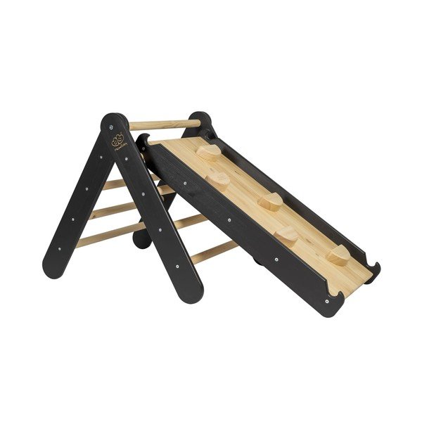 Черен пиклер триъгълник от масивен бор 46x87x60 cm Montessori – Meowbaby