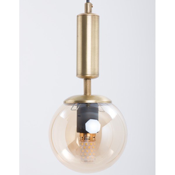 Висяща лампа със стъклен абажур в жълто-златисто ø 15 cm Hector - Squid Lighting-image-1