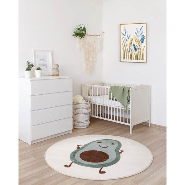 Детски килим в цвят мента и слонова кост ø100 cm Avocado Mint – FD-image-1