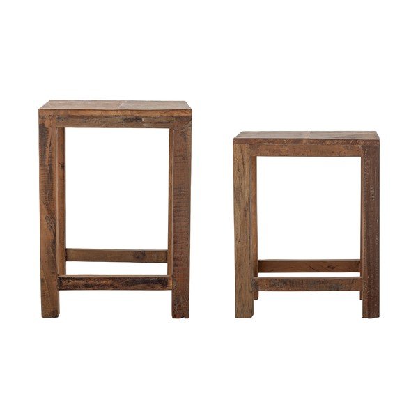 Странични масички в комплект 2 бр. от рециклирано дърво 40x36 cm Galen – Bloomingville-image-4