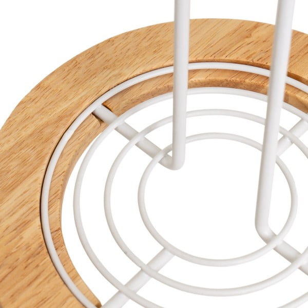 Метална стойка за кухненска хартия в бял и естествен цвят ø 15 cm – Casa Selección-image-2
