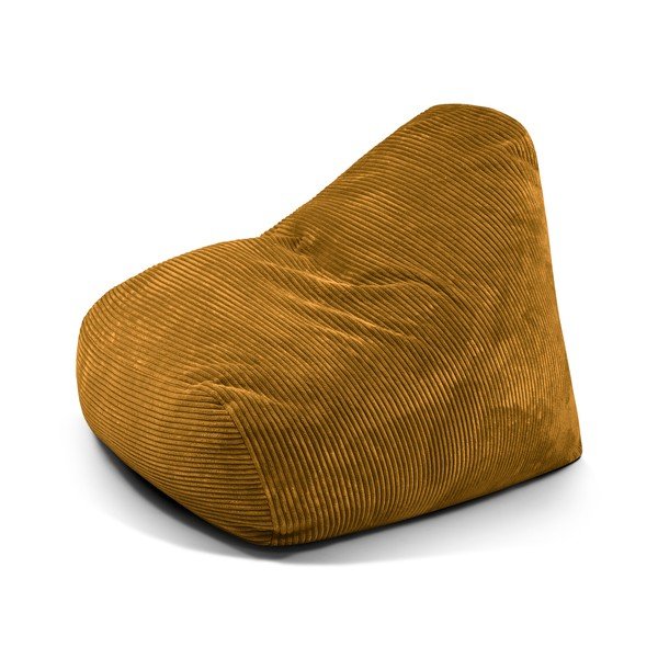 Пуф от рипсено кадифе в цвят горчица Snug 100 – SLOWDOWN