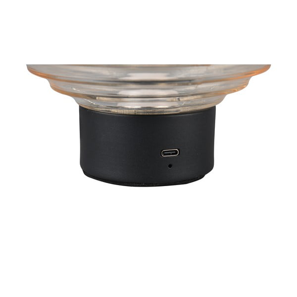 Черна и бежова настолна LED лампа със стъклен абажур (височина 14,5 см) Earl - Reality-image-3