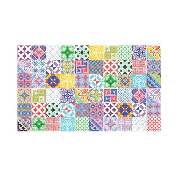 Sada 60 dekorativních samolepek na stěnu Ambiance Colorful, 20 x 20 cm-image-3