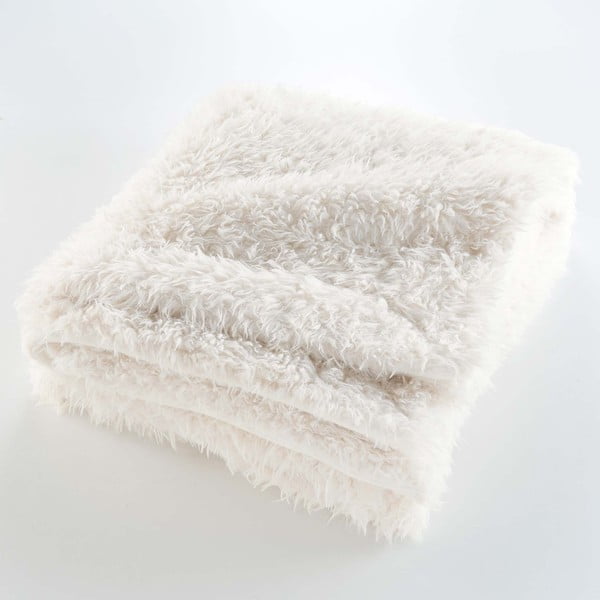 Кремаво одеяло от изкуствена кожа 220x240 cm Mouton – douceur d'intérieur